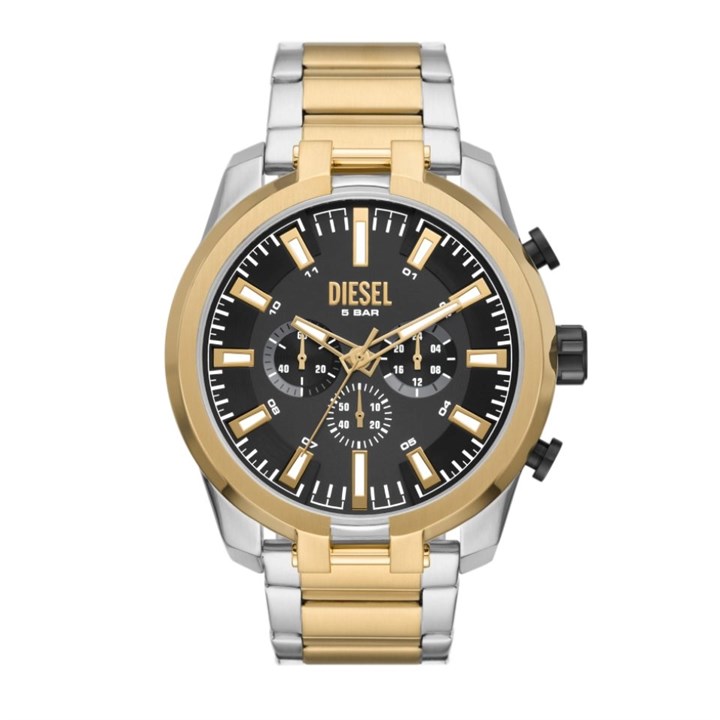 Diesel DZ4625 Split Chronograph Two Tone Bracelet Watch - W11352