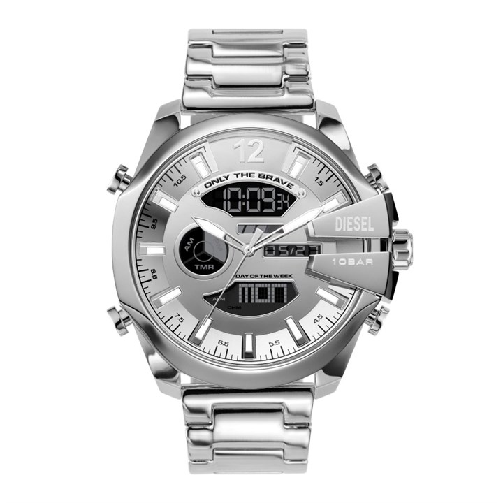 Diesel DZ4648 Mega Chief DuoDisplay Bracelet Watch - W11386