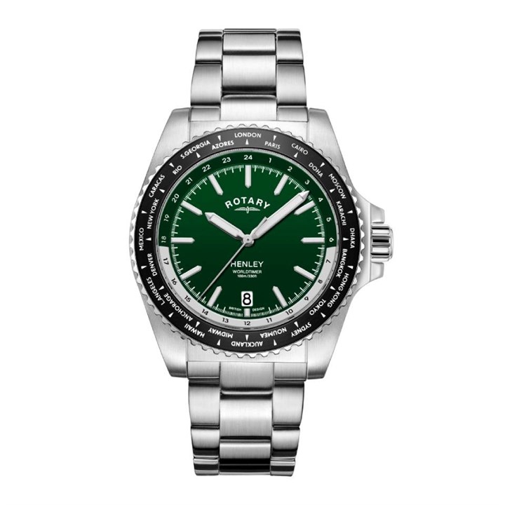 Rotary GB05370/78 Henley WorldTimer Bracelet Watch - W13245