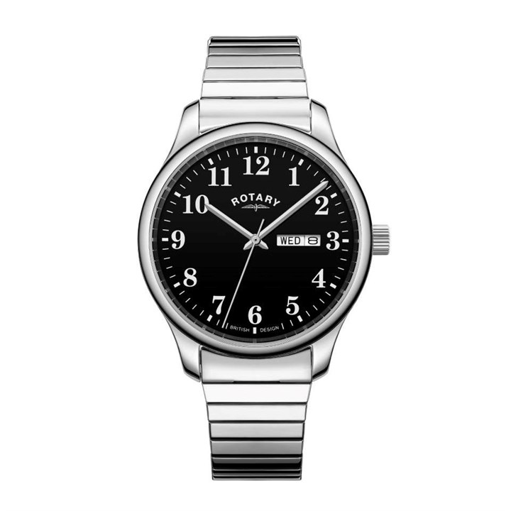 Rotary GB05760/19 Black Dial Expanding Watch - W13275