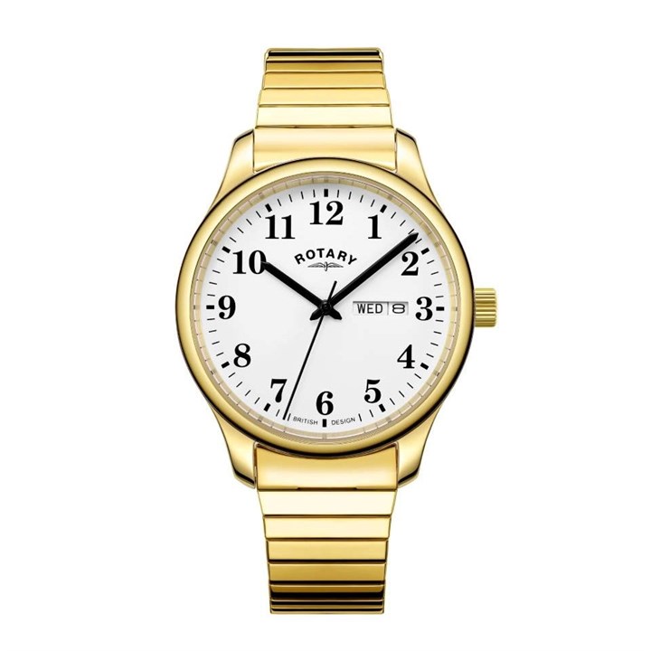 Rotary GB05762/18 Gold Plated Expanding Bracelet Watch - W13276