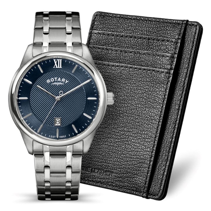 Rotary RGB10098/05-SET Blue Dial Watch And Wallet Gift Set - W13355