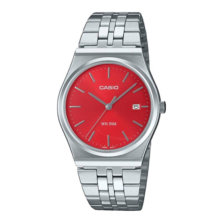 Casio Vintage MTP-B145D-4A2VEF Red Dial Bracelet Watch - W17418