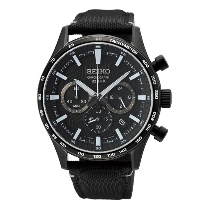Seiko SSB417P1 Chronograph Black Nylon Strap Watch - W25400