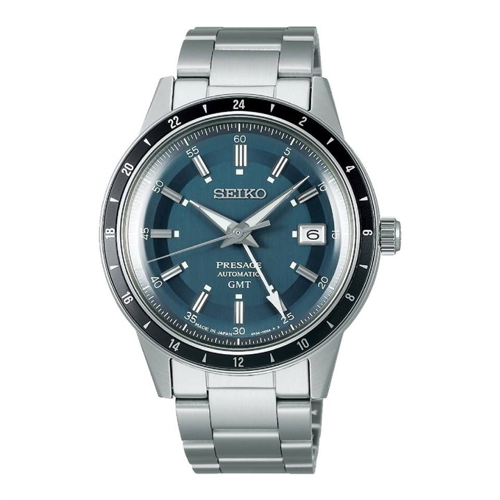 Seiko Presage SSK009J1 'Petrol Blue' Style 60s Road Trip GMT Watch - W25419
