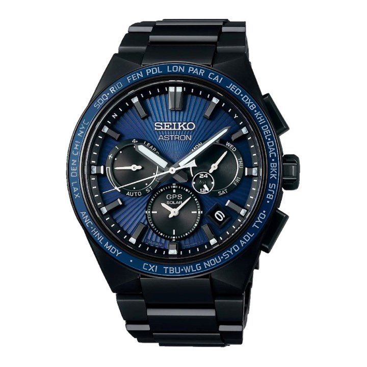 Seiko Astron SSH121J1 GPS Solar Titanium Black IP Bracelet Watch - W25573
