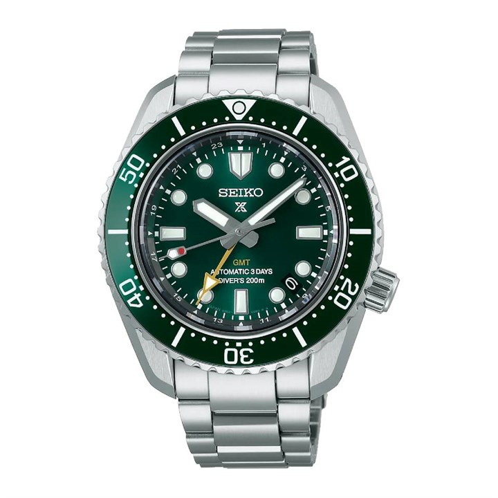 Seiko Prospex SPB381J1 1968 Automatic Stainless Steel Green Dial GMT Divers Watch - W25577