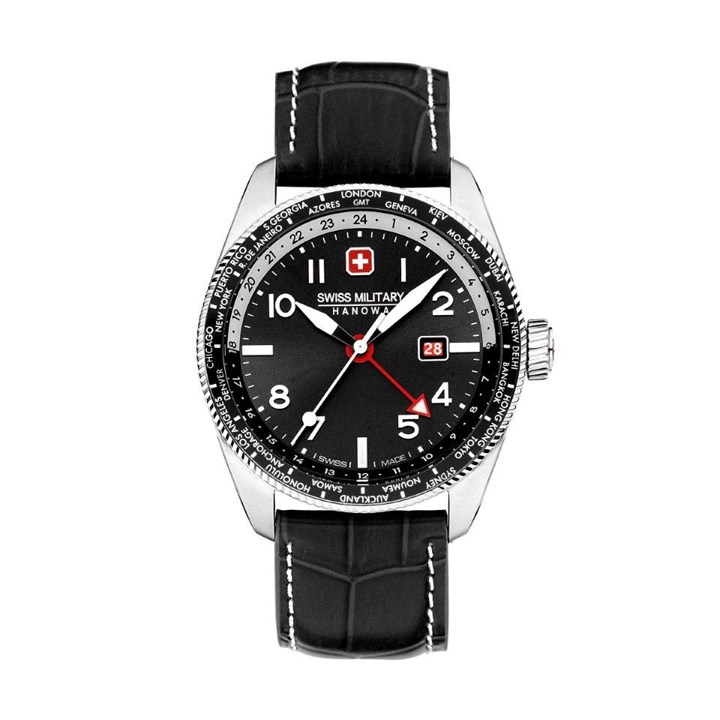 Swiss Military SMWGB0000504 Hawk Eye Black Strap Watch - W2675