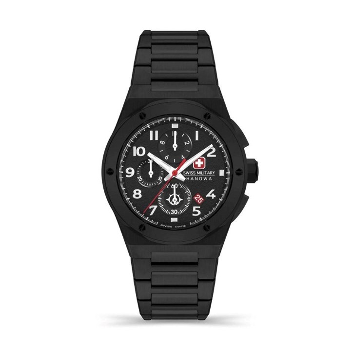 Swiss Military SMWGI2102031 Sonoran Chronograph Black IP Bracelet Watch - W2683