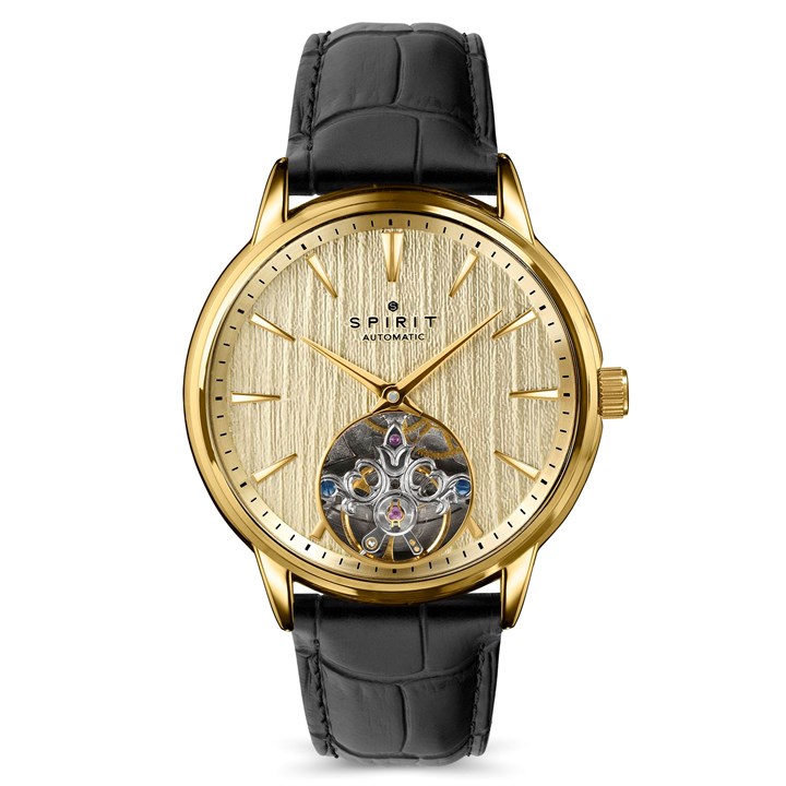 Spirit SP1028 Automatic Brown Leather Strap Watch - W27222
