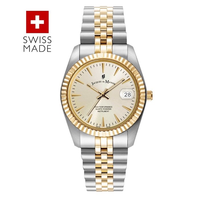 Jacques du Manoir JWG02202 Inspiration Classic Two Tone Bracelet Watch - W30102