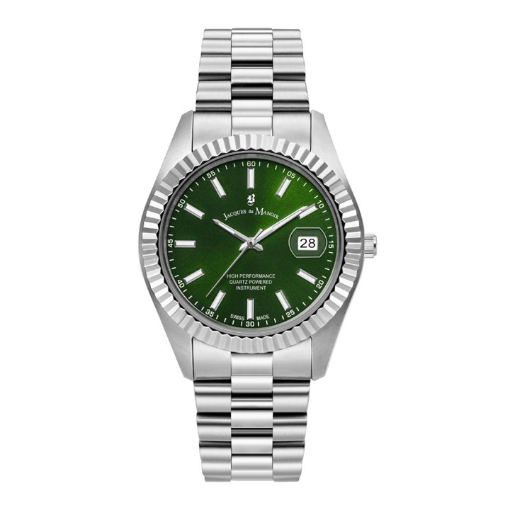 Jacques du Manoir JWN01707 Inspiration Green Dial Bracelet Watch - W30110