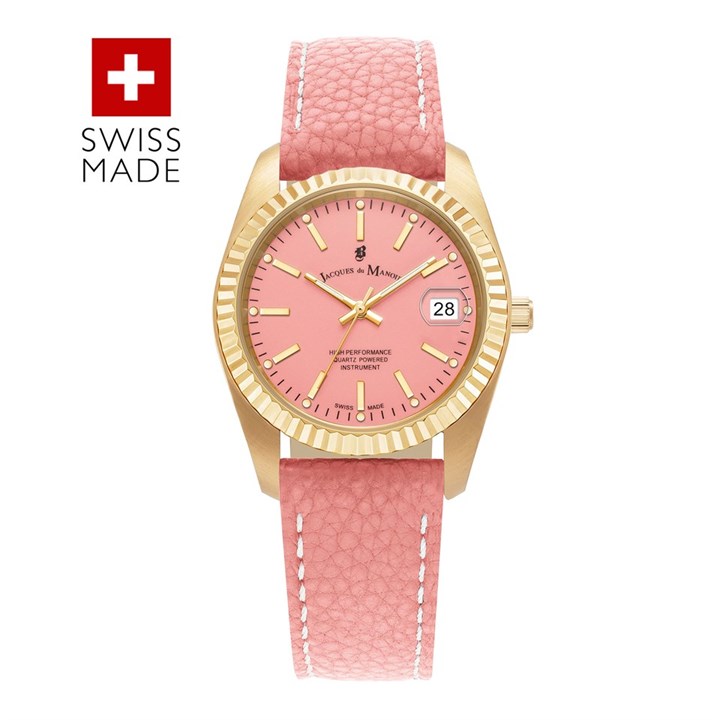 Jacques du Manoir JWL02904 Inspiration Rainbow Pink Strap Watch - W3040