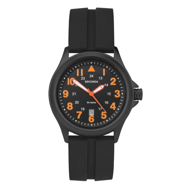 Sekonda 30135 Black Rubber Strap Watch - W31438