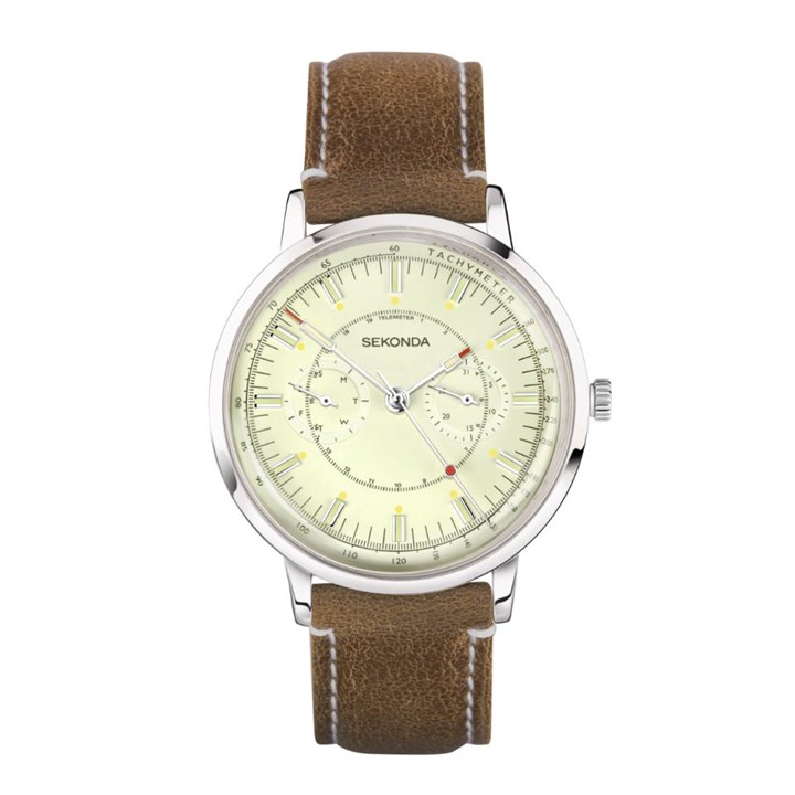 Sekonda 30099 Multi-Dial Brown Strap Watch - W31482