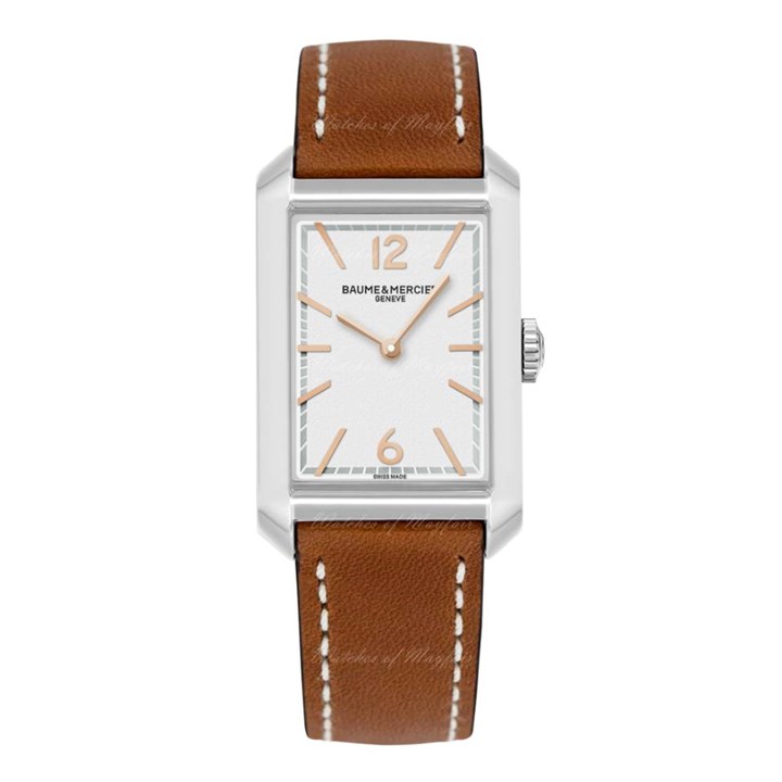 Baume & Mercier M0A10472 Hampton Tan Leather Strap Watch - W3552