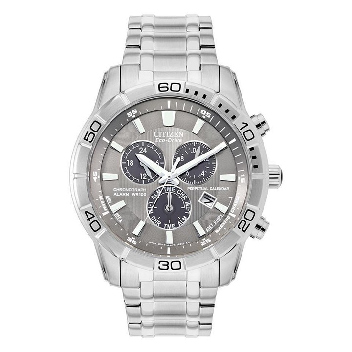 Citizen BL5450-54H Eco-Drive Perpetual Calendar Chronograph Bracelet Watch - W3823