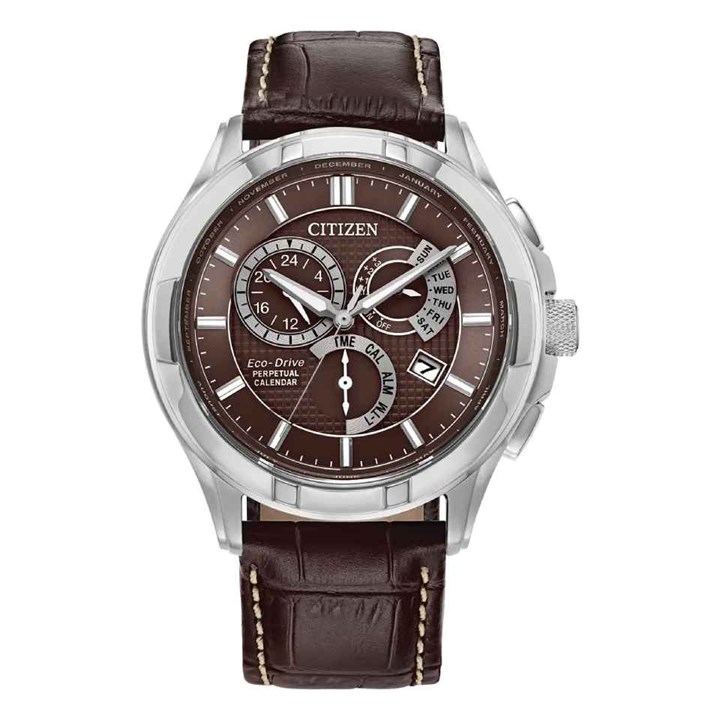 Citizen BL8160-07X Classic 8700 Brown Leather Strap Watch - W38431