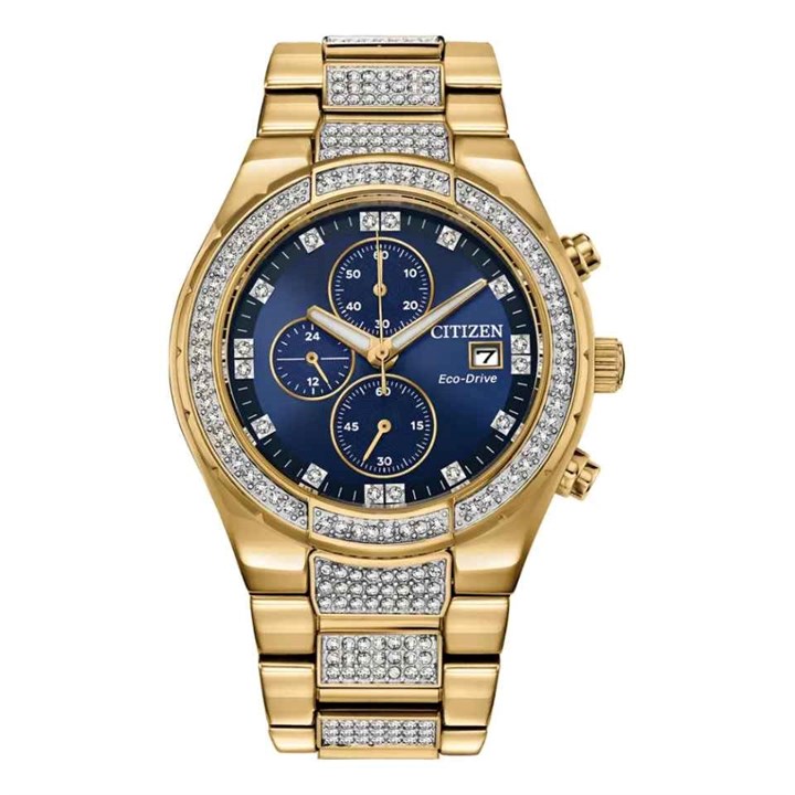 Citizen CA0752-58L Gold Tone Stone Set Bracelet Watch - W38451