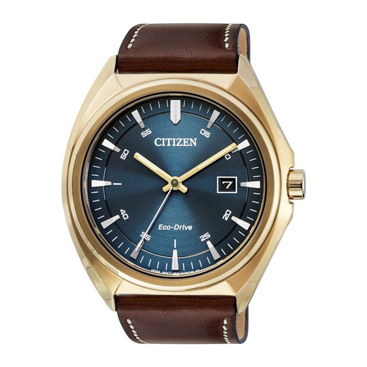 Citizen AW1573-11L Eco-Drive Brown Leather Strap Watch - W38542