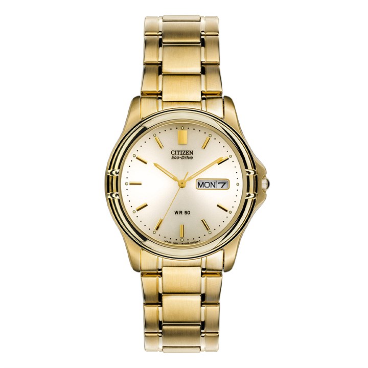 Citizen BM8142-88P Gold Tone Eco-Drive Bracelet Watch - W39929