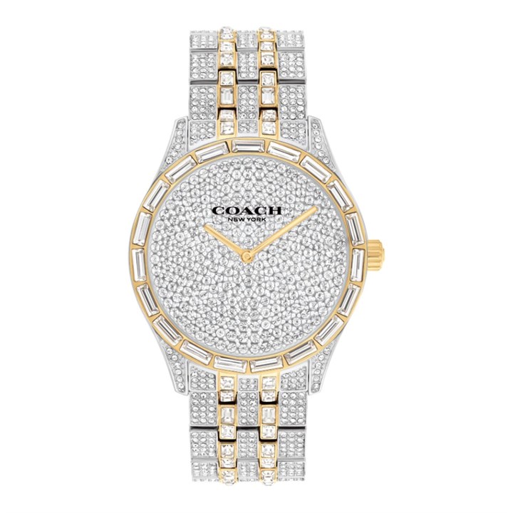 Coach 14400037 Brooks Two Tone Stone Set Bracelet Watch - W43138