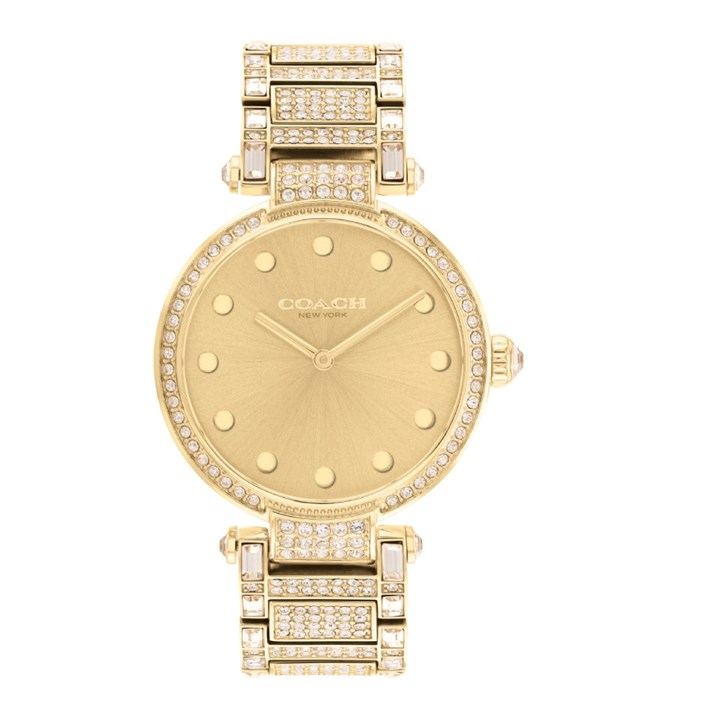 Coach 14503993 Gold Tone Stone Set Bracelet Watch - W43139