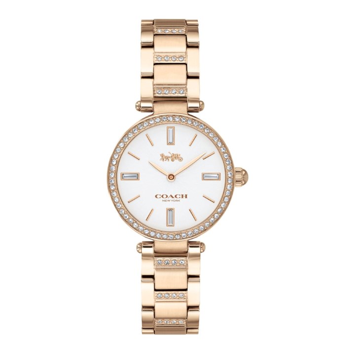 Coach 14503099 Park Rose Tone Stone Set Bracelet Watch - W43141