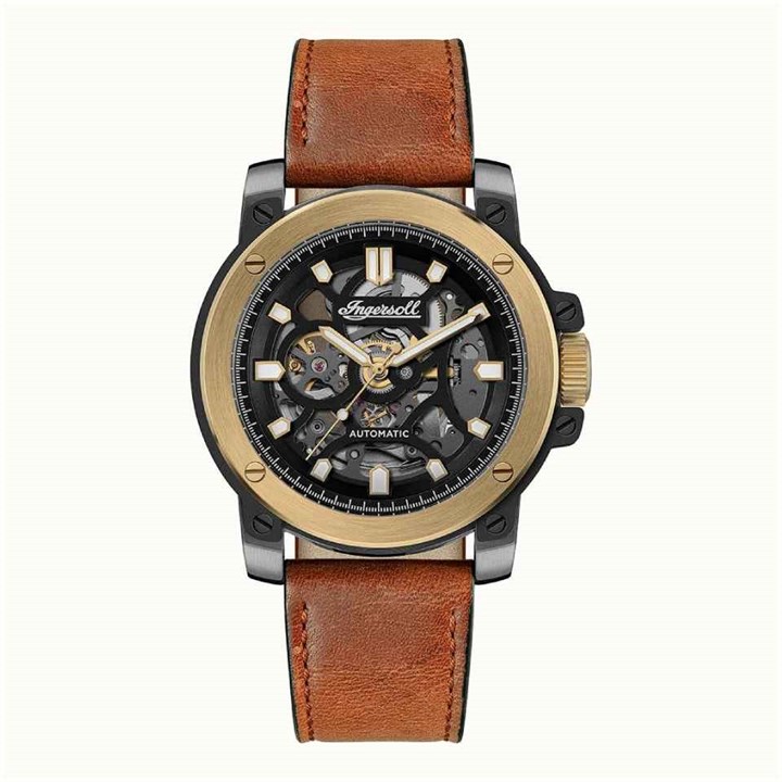 Ingersoll I14402 The Freestyle Automatic Tan Leather Strap Watch - W4991
