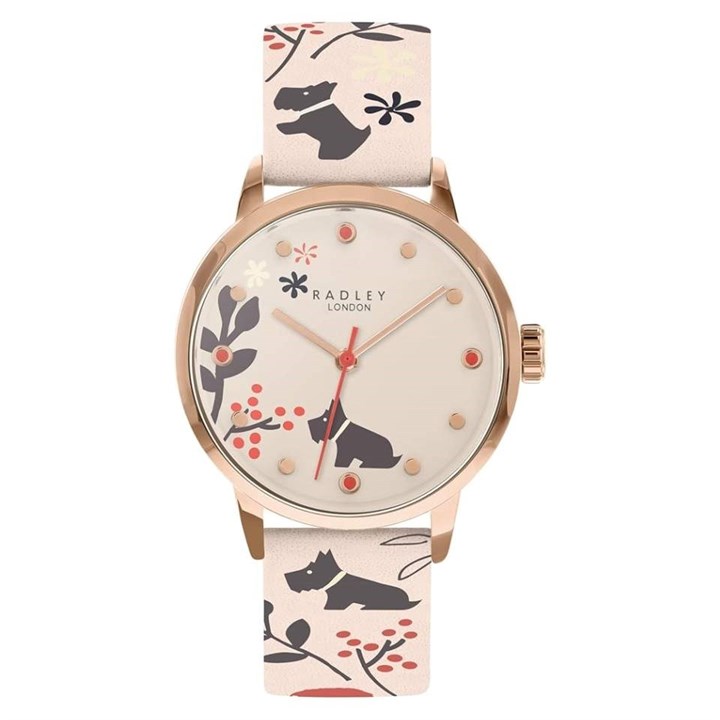 Radley RY2930A Cream Leather Patterned Strap Watch - W51164