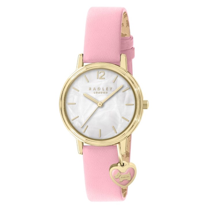Radley RY21796A Gold Plated Pink Leather Strap Watch - W51456