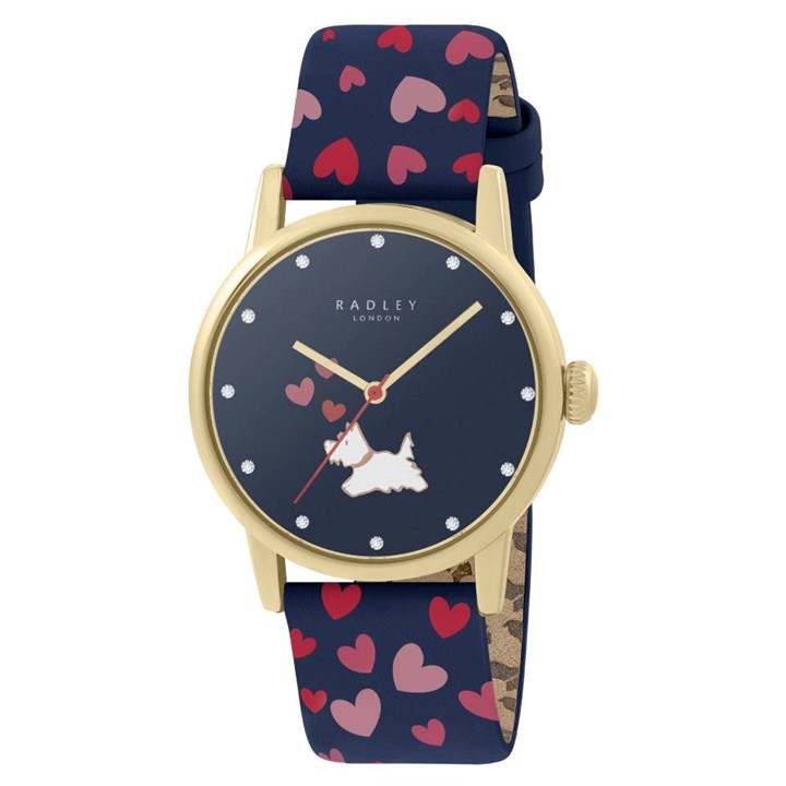 Radley RY21744A Heart Blue Leather Strap Watch - W51490
