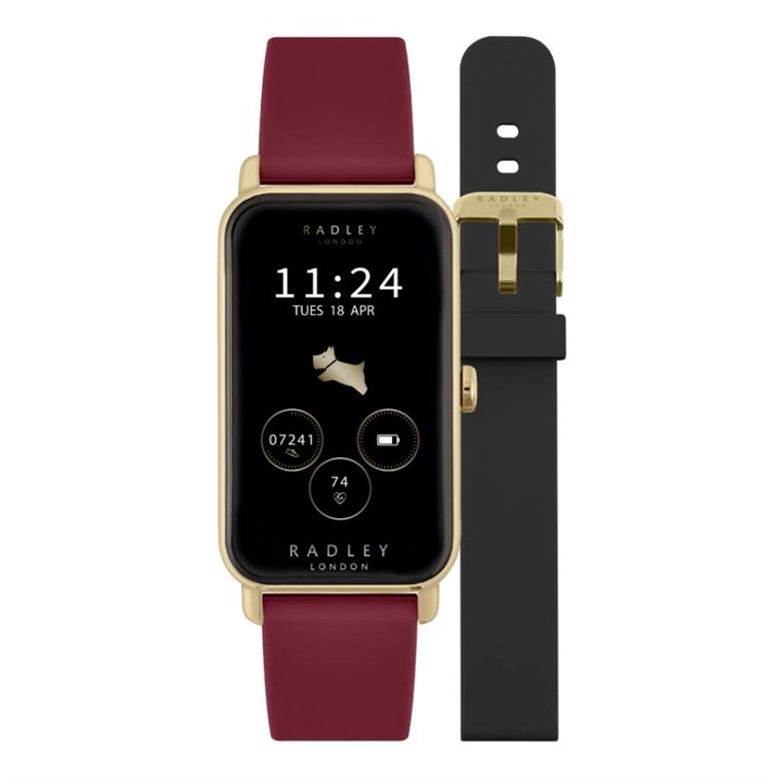 Radley RYS21-2154-SET Series 21 Gold Tone Black And Red Silicone Strap Watch - W51605