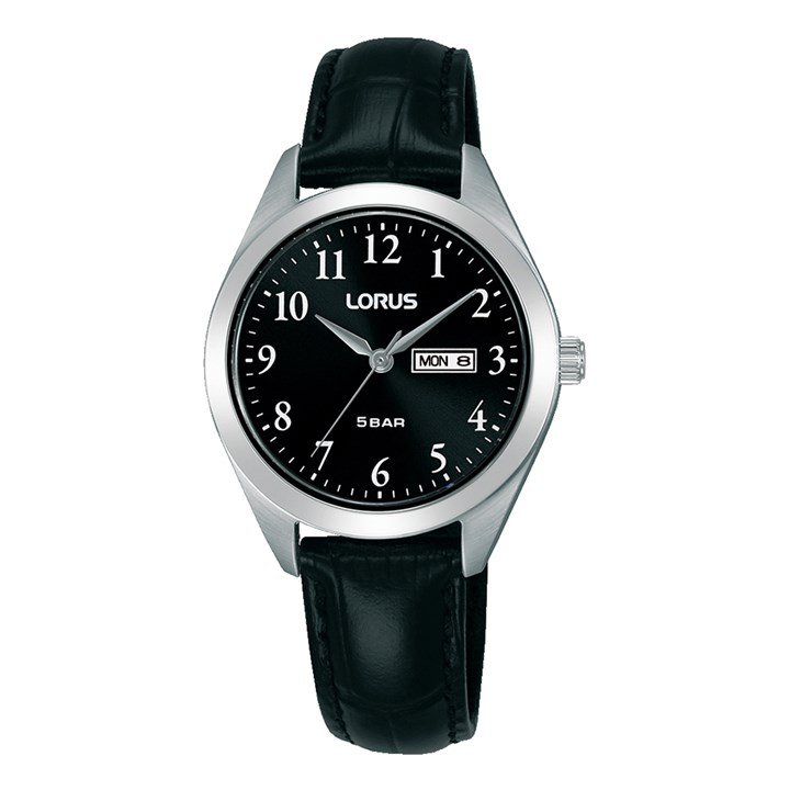 Lorus RN805AX9 Black Leather Strap Watch - W58220