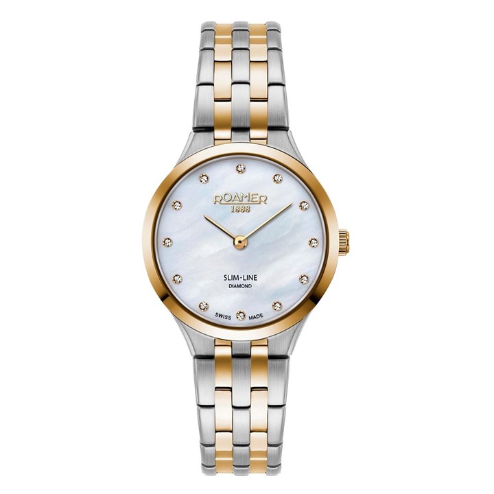 Roamer 512847 47 89 20 Slim-Line Classic Diamond Set Watch - W60166