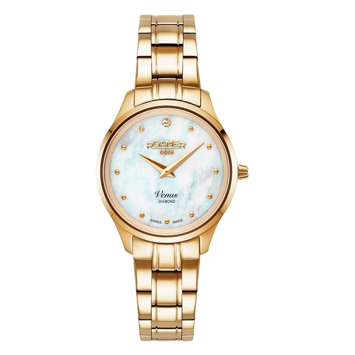 Roamer 601857 48 89 20 Venus Diamond Gold Plated Watch - W60170