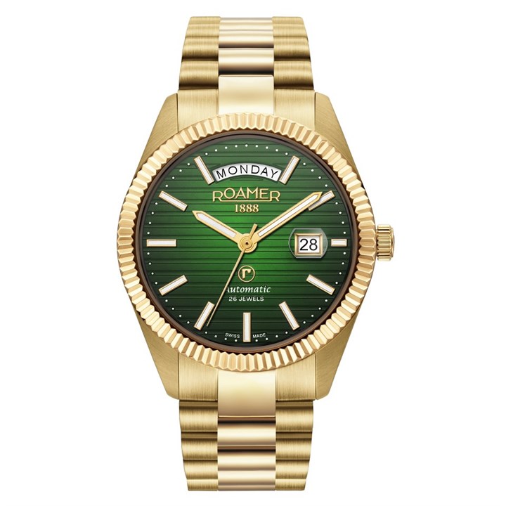 Roamer 981666 48 75 50 Primeline Daydate II Automatic Bracelet Watch - W60203