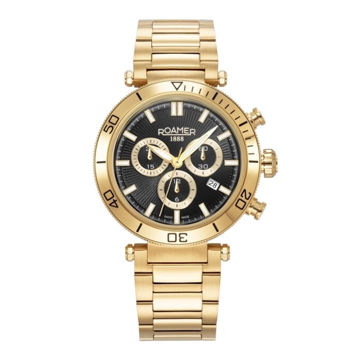 Roamer 994837 48 85 20 Toscana Gold Plated Bracelet Watch - W60293