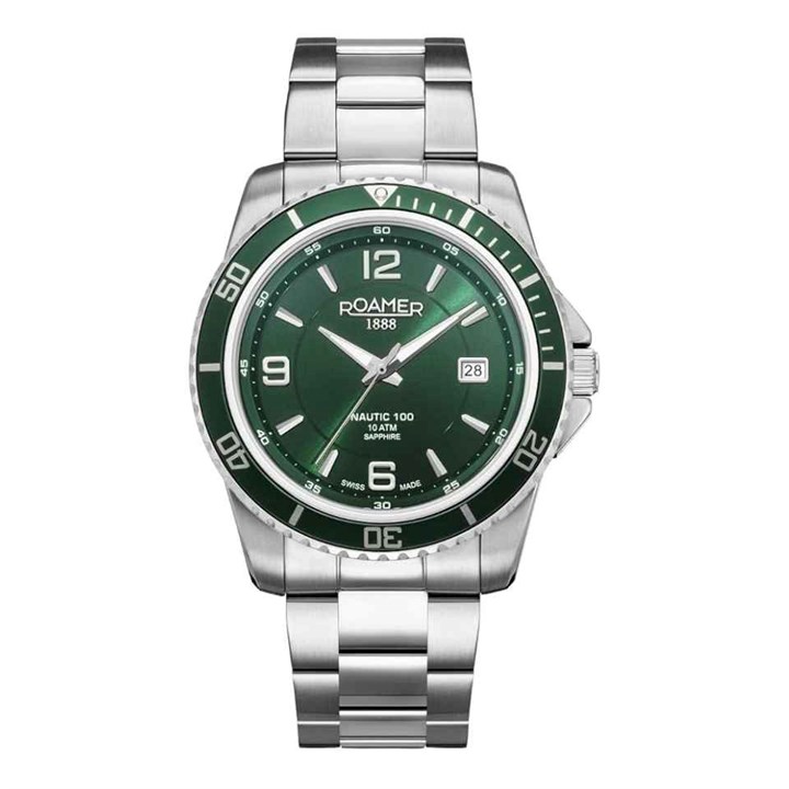 Roamer 862844 41 75 20 Nautic Green Dial Bracelet Watch - W60308