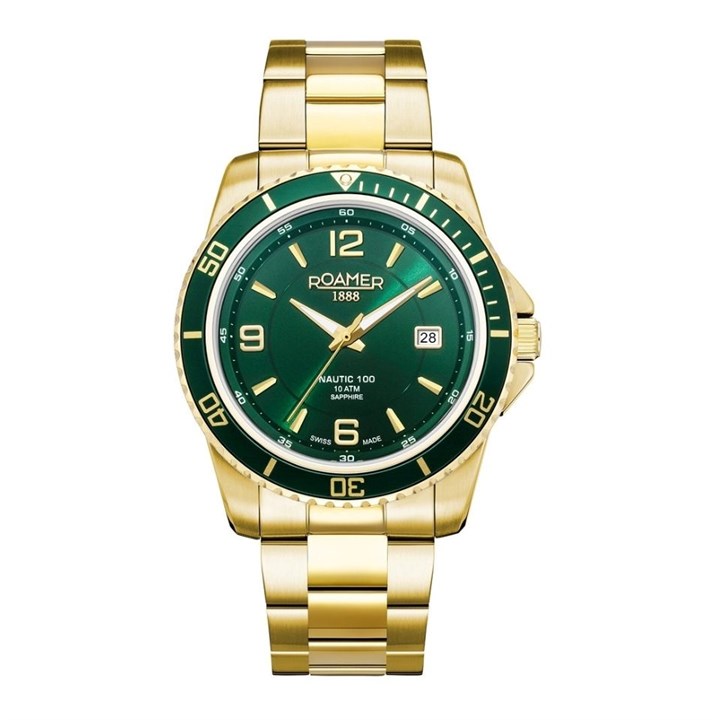 Roamer 862844 48 75 20 Nautic Gold Tone Bracelet Watch - W60310