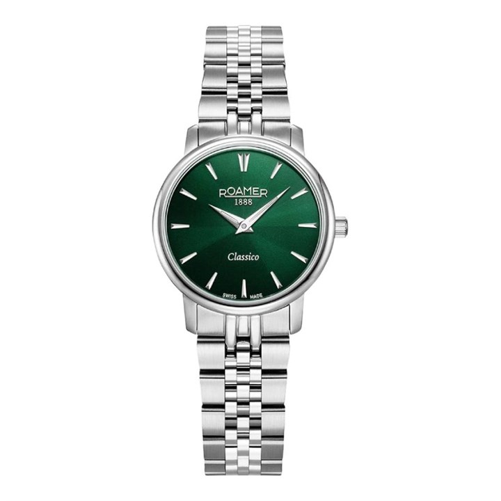 Roamer 971857 41 75 50 Classico Green Dial Bracelet Watch - W60332