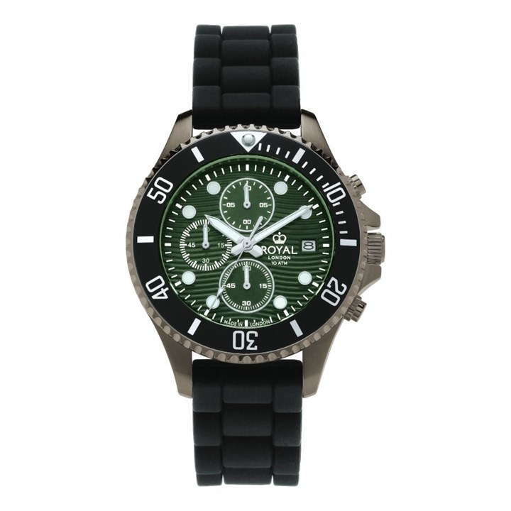 Royal London 41514-03 Chronograph Black Silicone Strap Watch - W61137