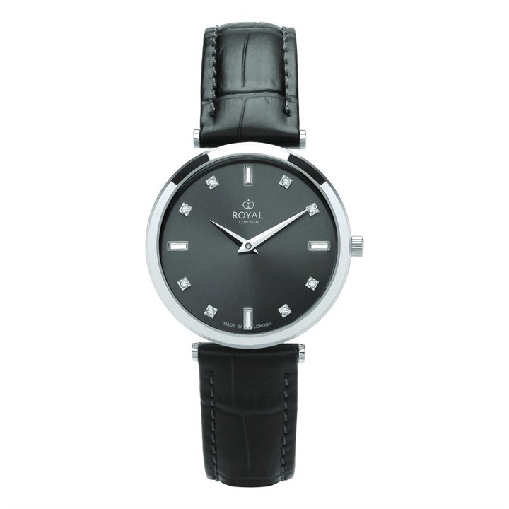 Royal London 21477-01 Black Leather Strap Watch - W61149