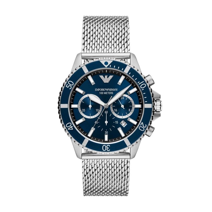 Emporio Armani AR11587 Chronograph Mesh Bracelet Watch - W62178