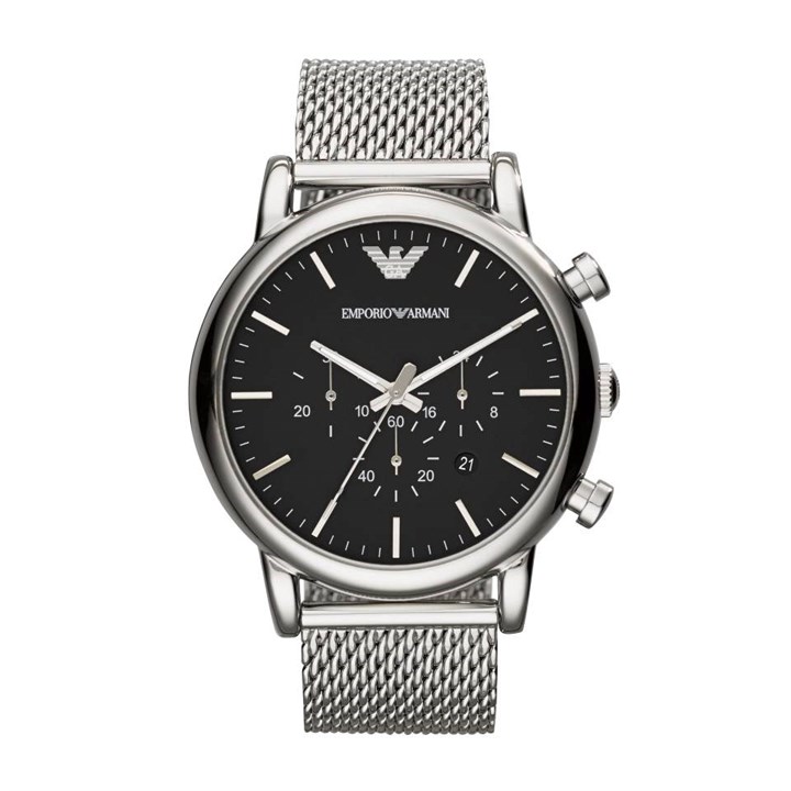Emporio Armani AR1808 Chronograph Mesh Bracelet Watch - W62187