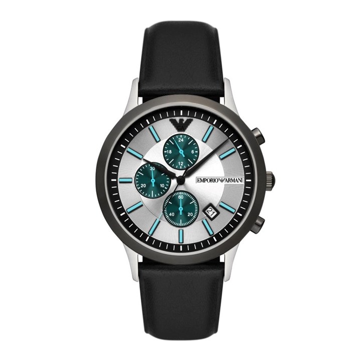 Emporio Armani AR11473 Chronograph Black Leather Strap Watch - W62210