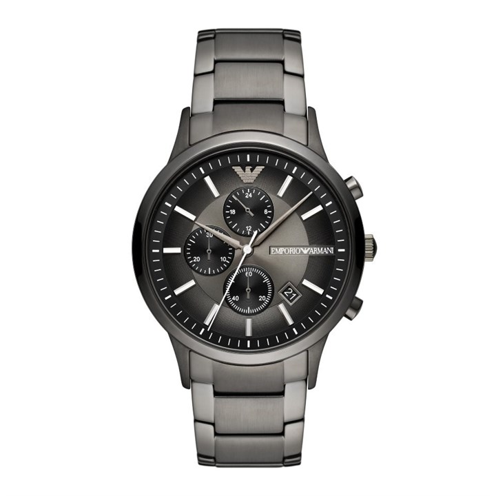 Emporio Armani AR11531 Chronograph Gunmetal IP Bracelet Watch - W62215