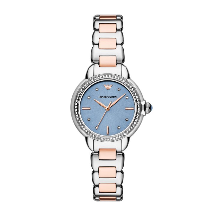 Emporio Armani AR11597 Two Tone Stone Set Bracelet Watch - W62239