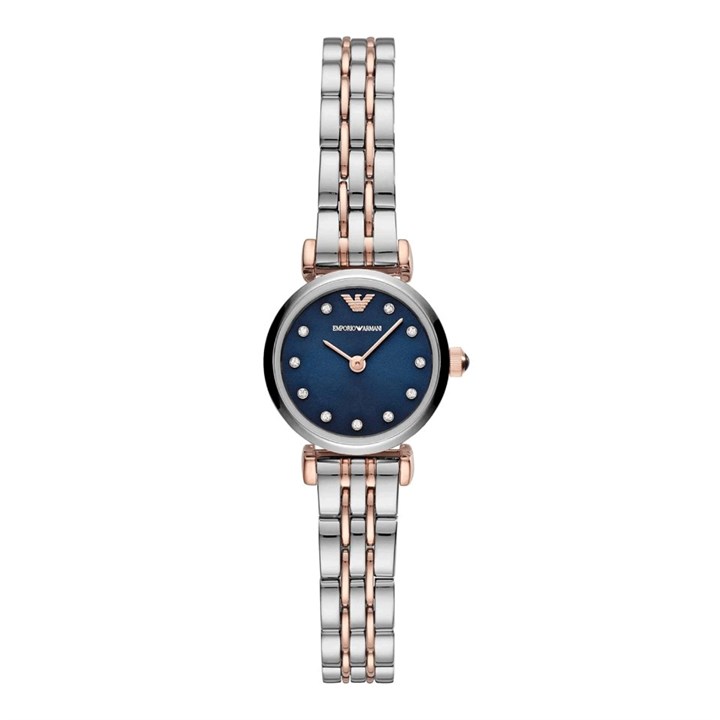 Emporio Armani AR11222 Two Tone Blue Dial Bracelet Watch - W62248