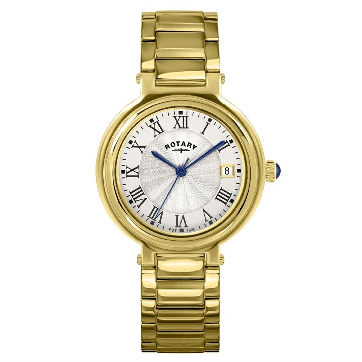 Rotary RLB10010/70 Heritage Gold Tone Silver Dial Bracelet Watch - W64239